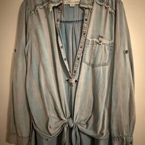 Vintage Havana Blue and Pink Striped Shirt